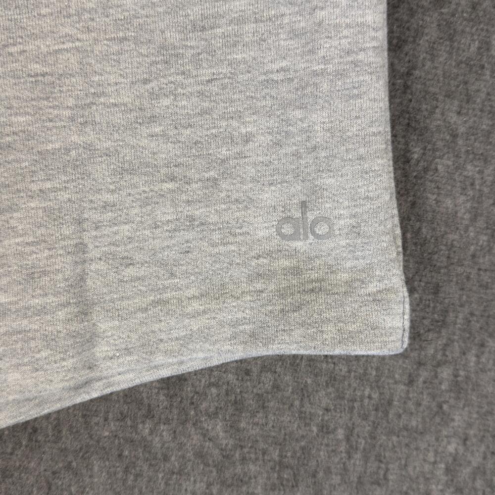 Alo Shorts Mens Large Gray French Terry Yoga Elastic Waist Lounge - Picture 2 of 9